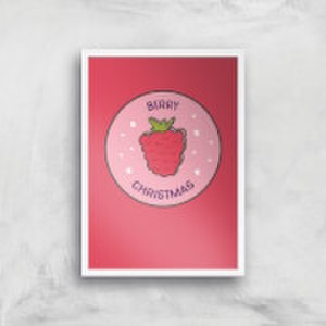 By Iwoot Berry christmas art print - a2 - white frame