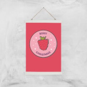 By Iwoot Berry christmas art print - a3 - wood hanger