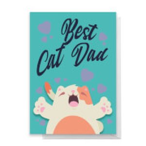 Best Cat Dad Greetings Card - Standard Card