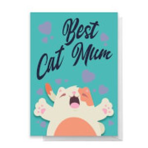 Best Cat Mum Greetings Card - Standard Card