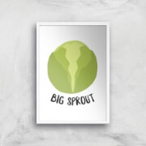 Big Sprout Art Print - A2 - White Frame