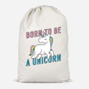 Born To Be A Unicorn Cotton Storage Bag - Large