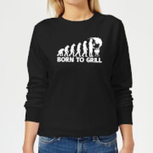 Born To Grill Women's Sweatshirt - Black - XS - Black