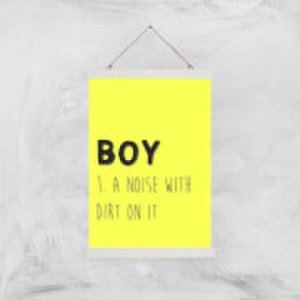 Boy Definition Art Print - A3 - Wood Hanger