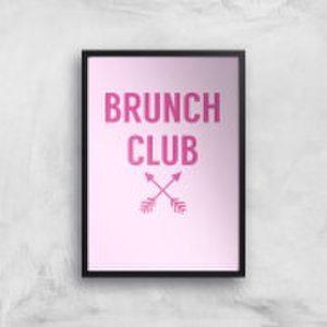 Brunch Club Art Print - A2 - Black Frame