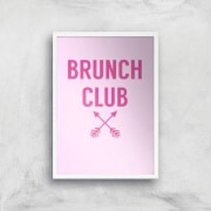 Brunch Club Art Print - A2 - White Frame