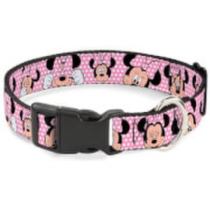Buckle-Down Minnie Mouse Expressions Plastic Clip Dog Collar (Various Sizes) - S/6-9 Inches