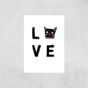 Cat Love Art Print - A4 - Print Only