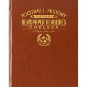 Chelsea Football Newspaper Book - Brown Leatherette