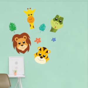 By Iwoot Children's jungle animal pack wall art sticker pack