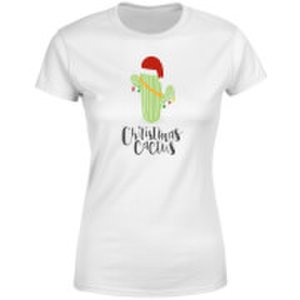 The Christmas Collection Christmas cactus women's t-shirt - white - s - white