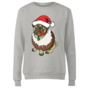 Christmas Puggin Women's Sweatshirt - Grey - S - Grey