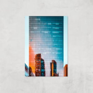 By Iwoot City reflection giclee art print - a2 - print only