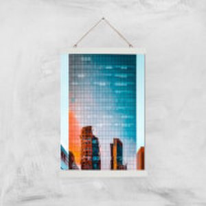 City Reflection Giclee Art Print - A3 - White Hanger