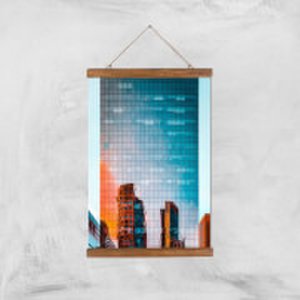 City Reflection Giclee Art Print - A3 - Wooden Hanger