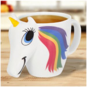 Thumbs Up Colour changing unicorn mug - white