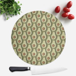 Cooking Avocado Pattern Round Chopping Board