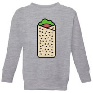 Cooking Burrito Kids' Sweatshirt - 3-4 Years - Grey
