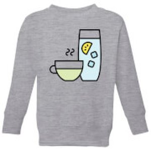 Cooking Cup Of Tea And Water Kids' Sweatshirt - 3-4 Years - Grey