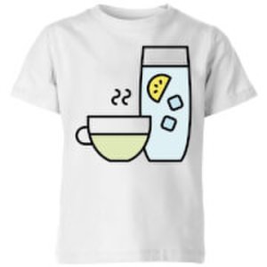 Cooking Cup Of Tea And Water Kids' T-Shirt - 3-4 Years - White