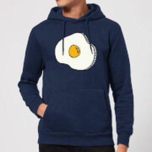 By Iwoot Cooking fried egg hoodie - s - navy