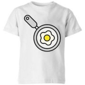 Cooking Fried Egg In A Pan Kids' T-Shirt - 3-4 Years - White