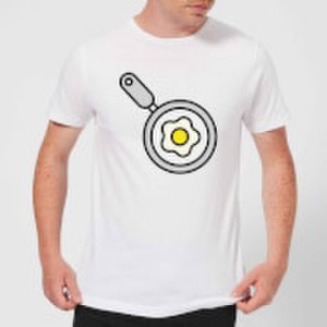 By Iwoot Cooking fried egg in a pan men's t-shirt - s - white
