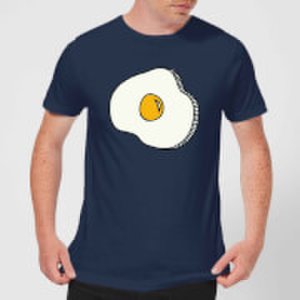 By Iwoot Cooking fried egg men's t-shirt - s - navy