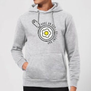 By Iwoot Cooking have an egg - cellent day hoodie - s - grey
