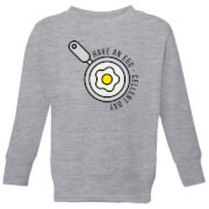 Cooking Have An Egg - Cellent Day Kids' Sweatshirt - 3-4 Years - Grey