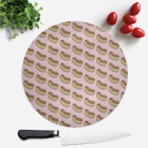 Cooking Hot Dog Pattern Round Chopping Board