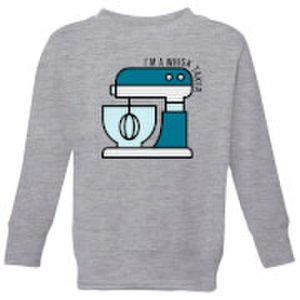 Cooking I'm A Whisk Taker Kids' Sweatshirt - 3-4 Years - Grey