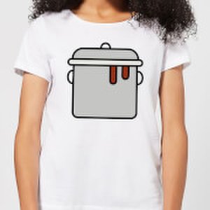 By Iwoot Cooking pot women's t-shirt - xs - white