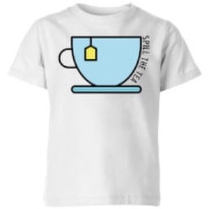 Cooking Spill The Tea Kids' T-Shirt - 3-4 Years - White