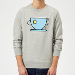 By Iwoot Cooking spill the tea sweatshirt - s - grey