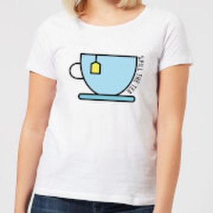 By Iwoot Cooking spill the tea women's t-shirt - xs - white
