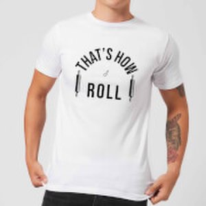 By Iwoot Cooking that's how i roll men's t-shirt - s - white