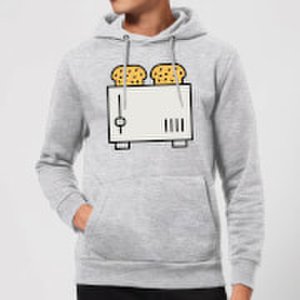 Cooking Toast In The Toaster Hoodie - S - Grey