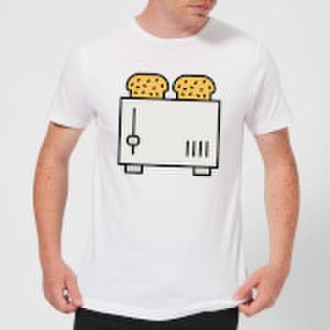 By Iwoot Cooking toast in the toaster men's t-shirt - s - white