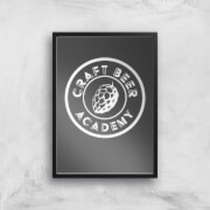 By Iwoot Craft beer academy art print - a4 - black frame