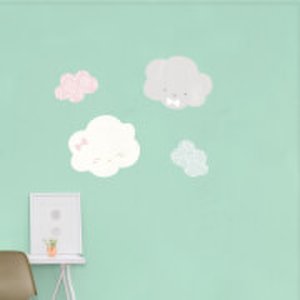 By Iwoot Cute baby cloud wall art sticker pack
