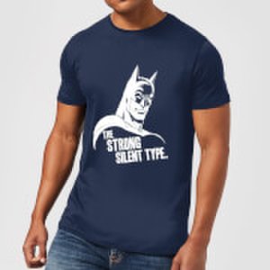 DC Comics Batman The Strong Silent Type T-Shirt - Navy - S - Navy