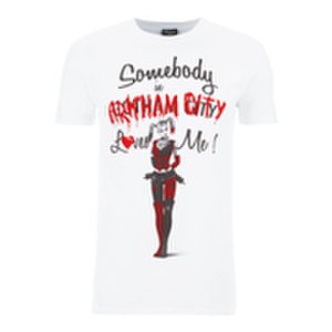 Geek Clothing Dc comics men's batman harley quinn loves me t-shirt - white - l - white