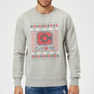 Dc Comics Dc cyborg knit christmas sweatshirt - grey - s - grey