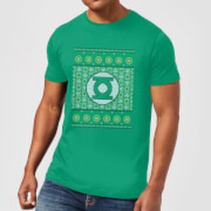 DC Green Lantern Knit Men's Christmas T-Shirt - Kelly Green - S - Kelly Green
