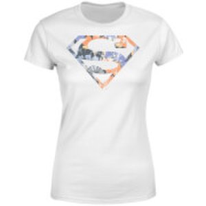 DC Originals Floral Superman Women's T-Shirt - White - XS - White