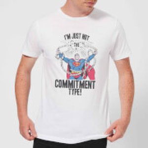 DC Originals Superman Commitment Type Men's T-Shirt - White - L - White