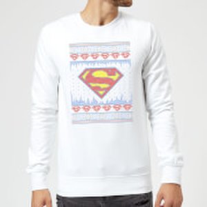 DC Supergirl Knit Christmas Sweatshirt - White - S - White