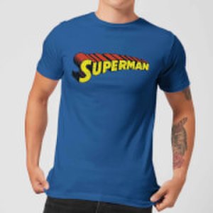 DC Superman Telescopic Crackle Logo Men's T-Shirt - Royal Blue - S - Royal Blue