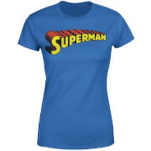 Dc Comics Dc superman telescopic crackle logo women's t-shirt - royal blue - s - royal blue